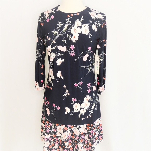 Eliza J Dresses & Skirts - Eliza J Floral/Navy Dress Size 8